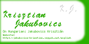 krisztian jakubovics business card