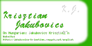 krisztian jakubovics business card